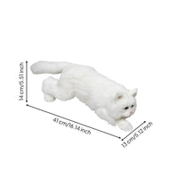 Bicolor Cat Figurine Handmade Faux Hair Cat Figurine Gift Idea Home Decor for Display