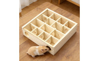 Wooden Hamster House Intelligence Development Wooden Activity Toy Cognitive Hamster Puzzle Box for Hamsters