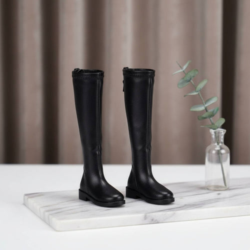 1/6 Scale Female Figure Long Boots Low Heel Tall Boots Toy Accessory Hollow Design for Hobbyists