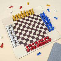 Four-Player Chess Set Multicolor Strategy Game Large