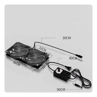 External Case Fan High Air Circulation Stick-on PC Fan Plug-Direct-Connect Power