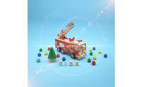 Wooden Fire Truck Sturdy Construction Wooden Fire Engine Interactive Features