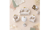 1:12 Scale Floor Lamp Gold Trim Dollhouse Floor Lamp Pearl Accents for DIY Scene Styling