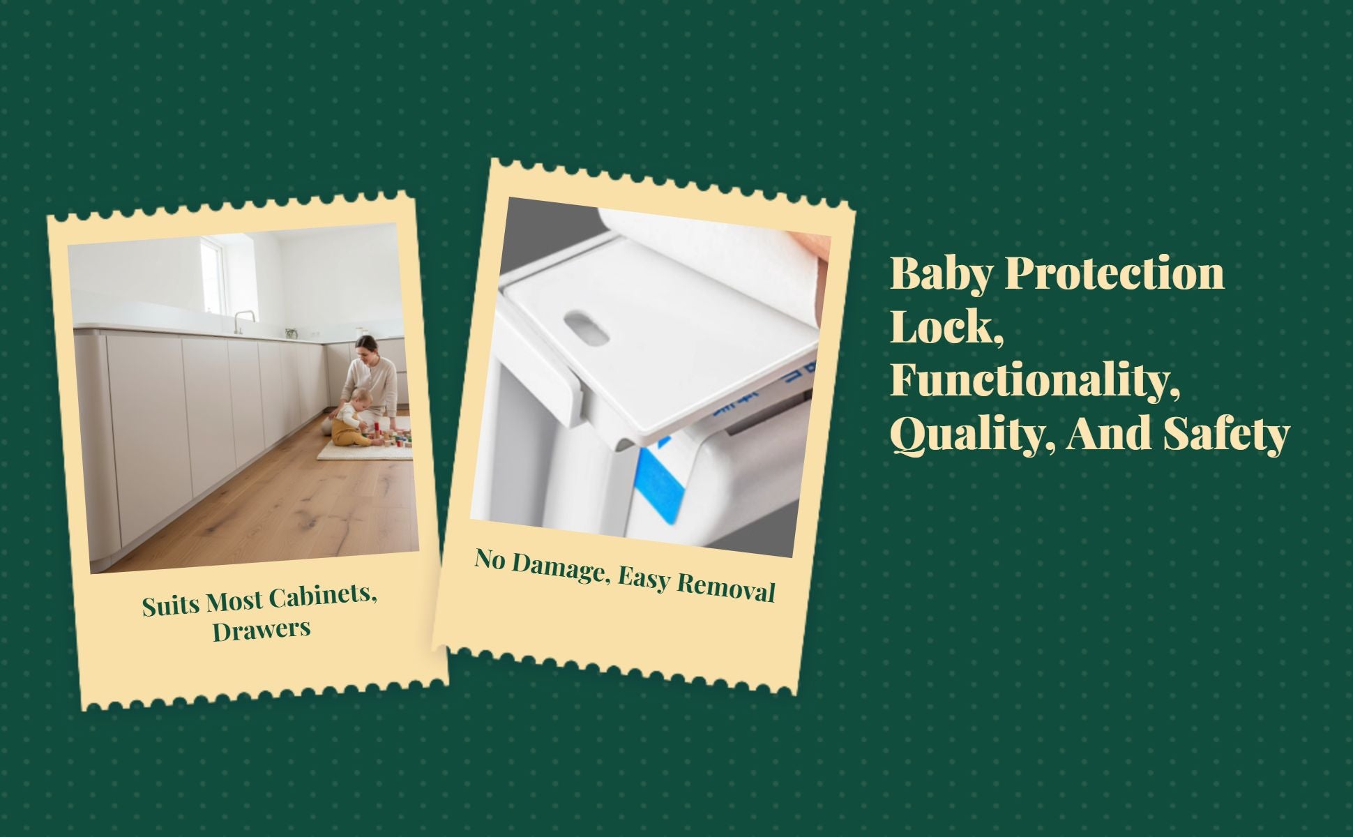 attraction lockized Cabinet Lock, baby-secure Drawer Lock, unseen sticky Infant Proofing Latch, No-Drill Installation, Hidden Protection for Cabinets & Drawers