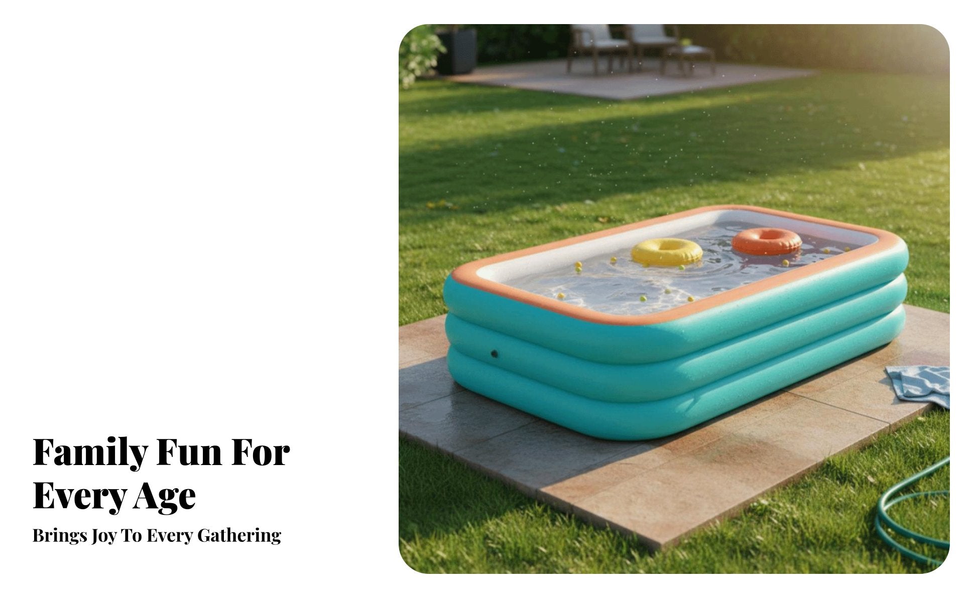 Thickened Material Family Inflatable Pool Sturdy Family Size Inflatable Pool Easy Setup Outdoor Water Toy Tear-Resistant for Children, Infants, Adults, Home, Garden, Patio
