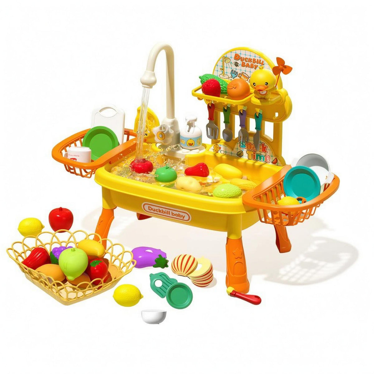 Duck Themed Toy Sink 7 L Basin Playset Drying Rack