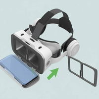 Phone VR Headset Mobile Phone Compatible Headset with Headphones for Gaming