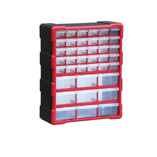 39-Drawer Cabinet Translucent Drawers 39-Drawer Organizer Removable Divider