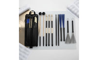 5 Pairs Drumstick and Brush Set Large Capacity Drumstick Bag Set Wear-Resistant Percussion Sticks and Brushes Kit for Practice Performances
