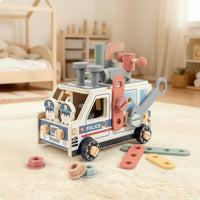 Wooden Tool Truck Take Apart Screw Assembly Toy Hand-Eye Coordination for Home