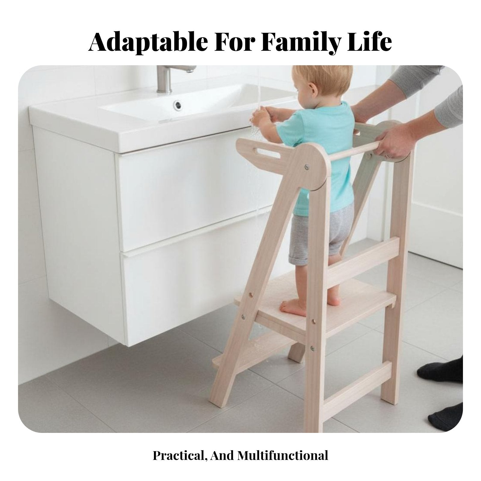 transformable Learning Stool Montessori Inspired for Bathroom, Playroom, Toddlers