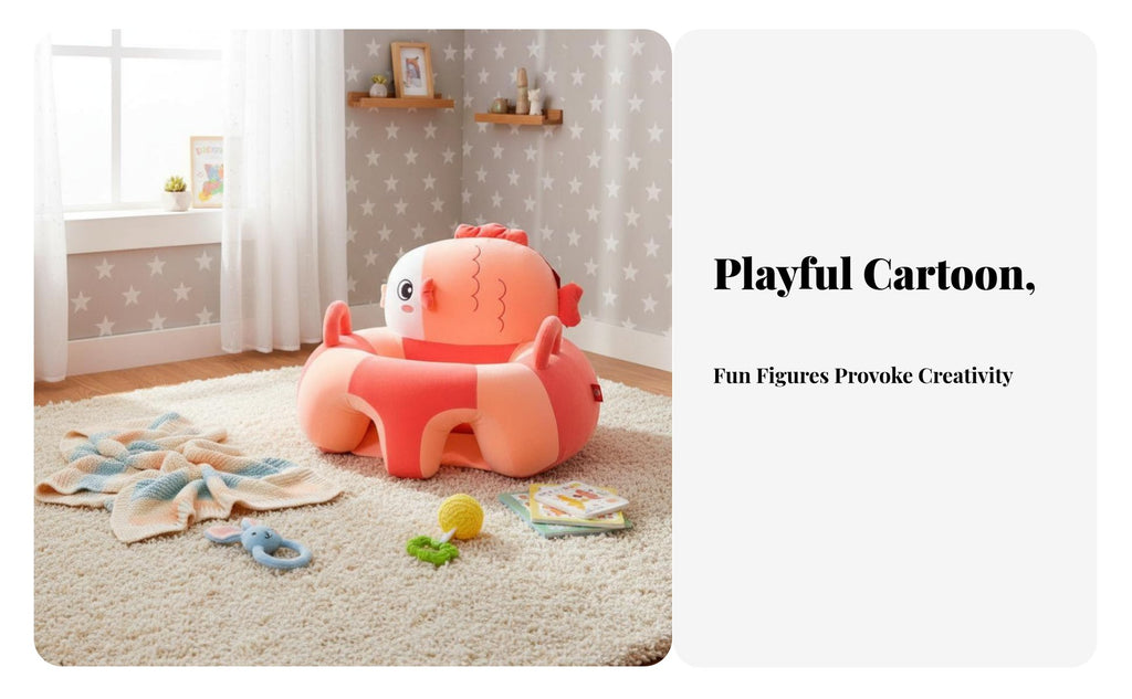 Plush creature Sit-up Trainer Anti-Fall Design Plush Sitting Trainer for Toddlers