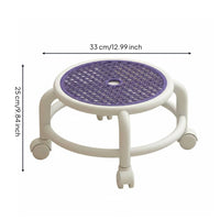 Kids Rolling Stool Quiet Wheels Room Furniture Rotating Seat for Dorm
