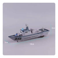 Ideal Gift Guided Missile Destroyer Model Realistic Design Friction Powered Ship Detailed Model for Boys, Kids