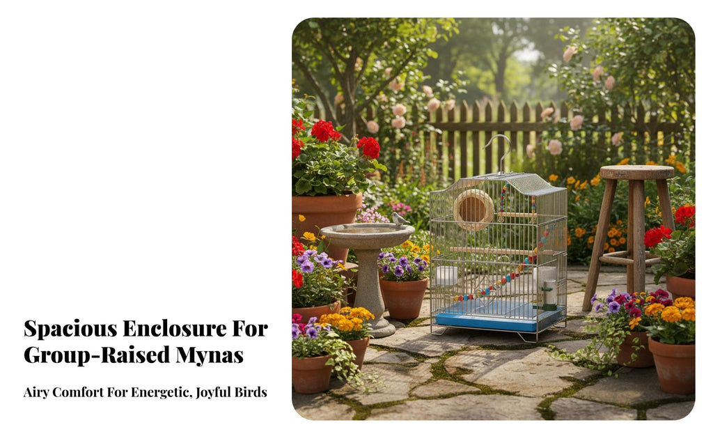 Large Myna House Includes Accessories avian enclosure Easy to Clean for exteriordoor, Home