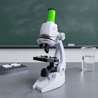 Educational Gift Kids Microscope Set LED Light Beginner Microscope Kit 1200x Magnification for Students, Beginners, Classroom, Home School