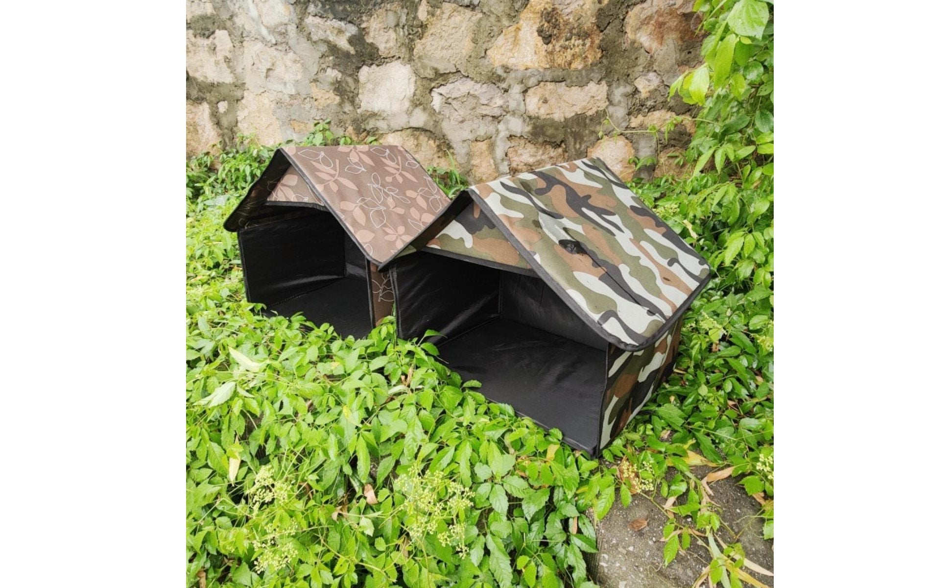 Outdoor Cat Shelter Windproof Feral Cat House No Frame Needed for Stray Animals