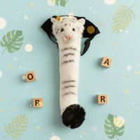 2 Pieces White Tiger Stuffed Decorative Tiger Tail Stuffed Gift Suggestion