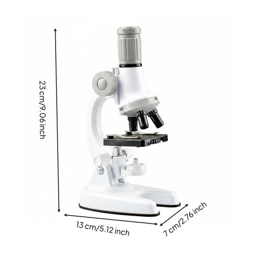 1200x Scientific Microscope Set Gift Portable Kids Scientific Lens Easy to Use Educational Toy for School