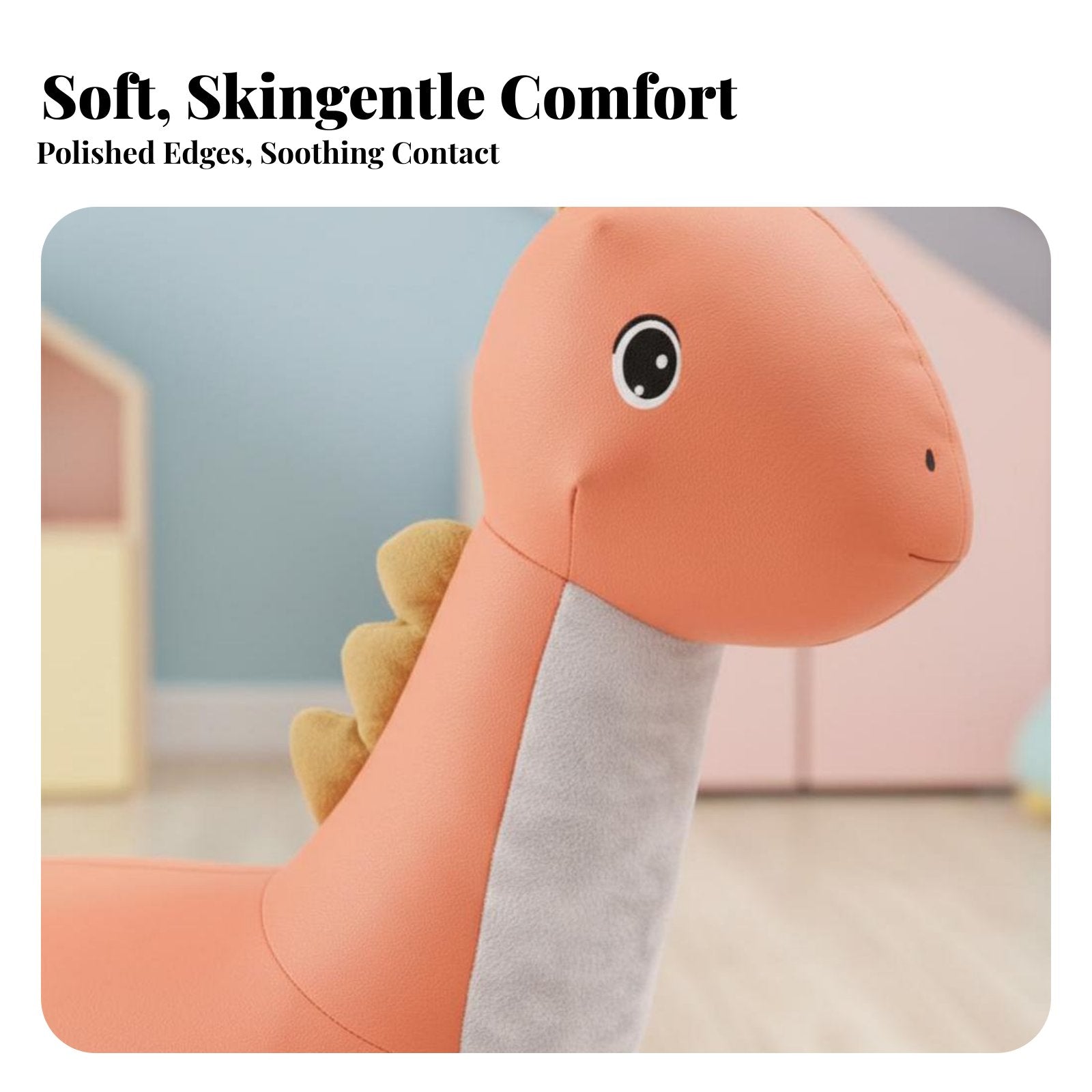 Dinosaur Pouf Multi-Purpose creatureShaped Seat Soft & Comfortable Stable and Sturdy for Bedroom