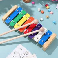 8 Note Xylophone Child-Centered Inspired Colorful 8 Bar Xylophone Portable