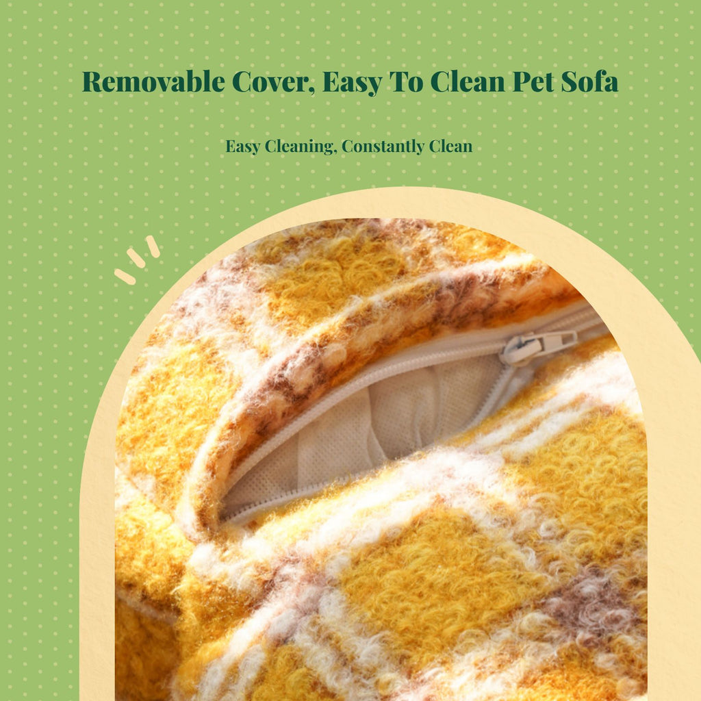 Orthopedic pet bed, washable cover