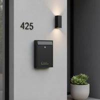 Wall Mount Mailbox Includes 2 Lock Openers Key Lock Mail Container Combination Lock Post Box Viewing Window Steel Letter Box