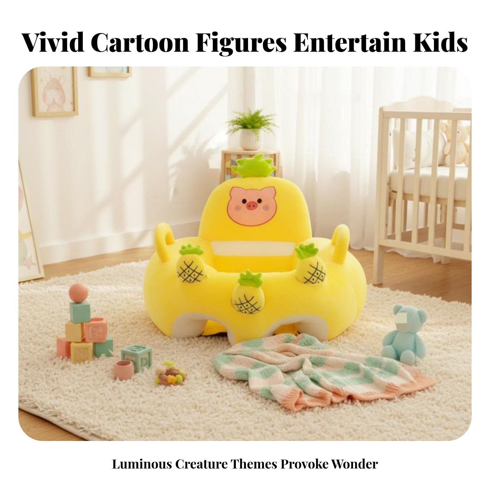 Inflatable infant Training Seat with Radish Toy Infant assist Chair