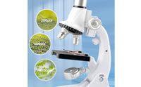 1200x Scientific Microscope Set Gift Portable Kids Scientific Lens Easy to Use Educational Toy for School