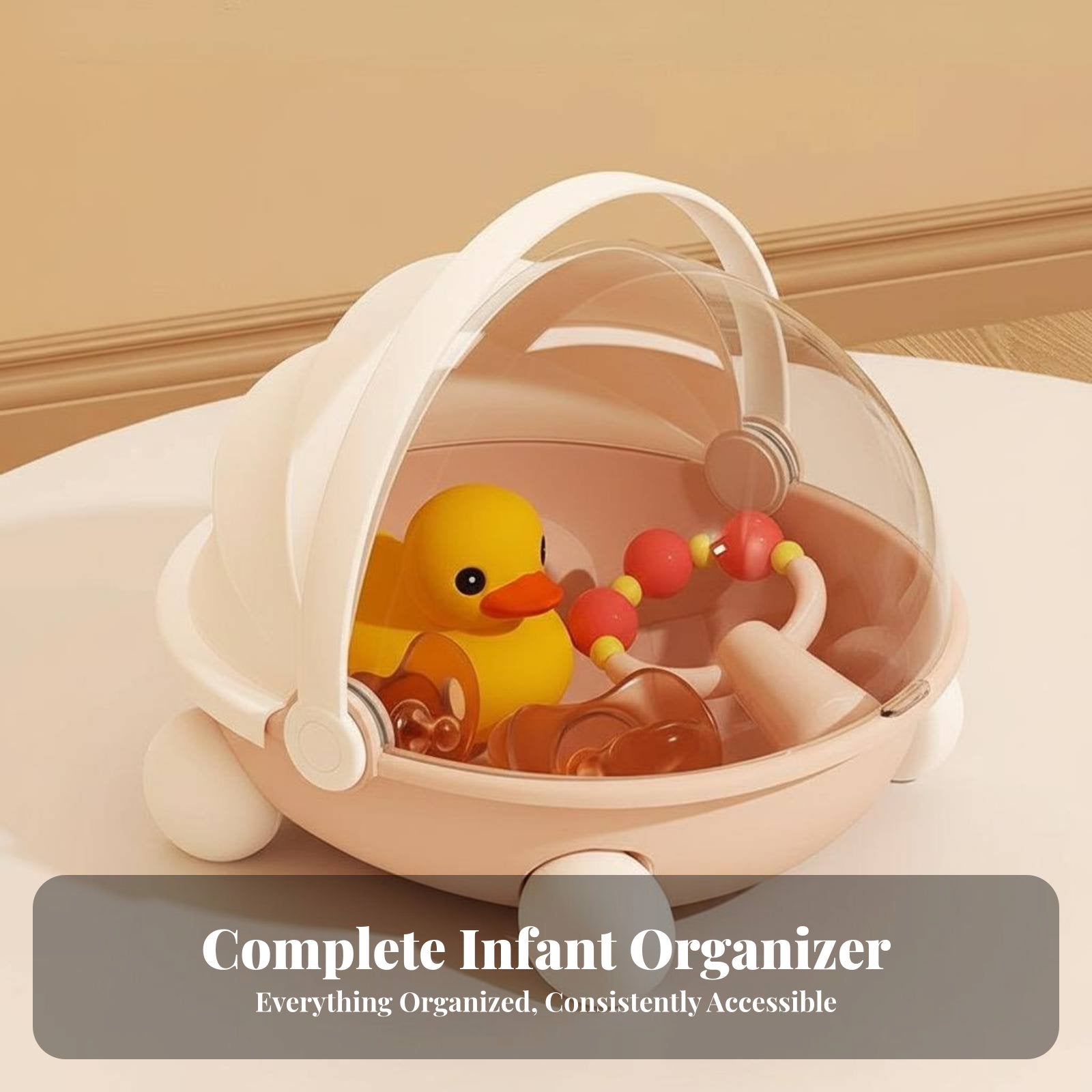 Portable infant Supply container Lightweight Nursery Organizer long-lasting for Newborns