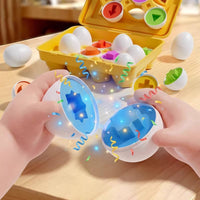 12 Pieces Matching Eggs Fine Movement Skills Color Matching Eggs for Home