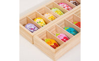 Wooden Color Matching Educational Play Color Pair Toy Set Motor Skills Wooden Memory Matching Blocks for Young Children