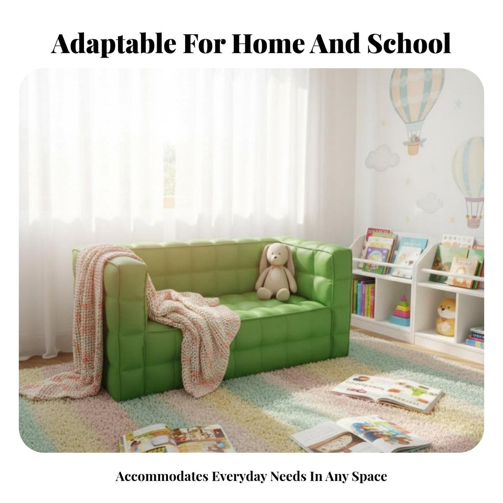 Upholstered Young Child Chair Child-Sized Quilted Square Sofa Soft and Comfortable Skinaccommodating for Preschoolers