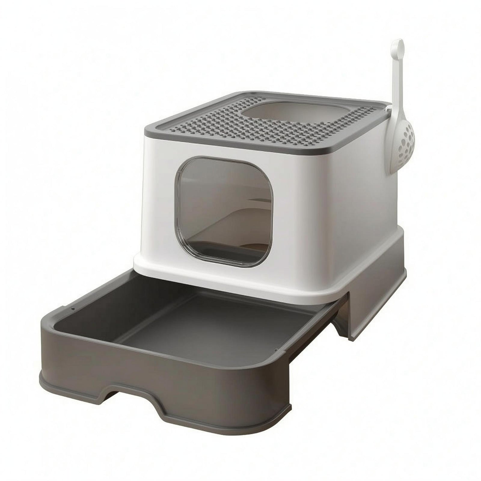Drawer Style Litter Box Privacy Enclosed Feline Litter Box Stain-Resistant