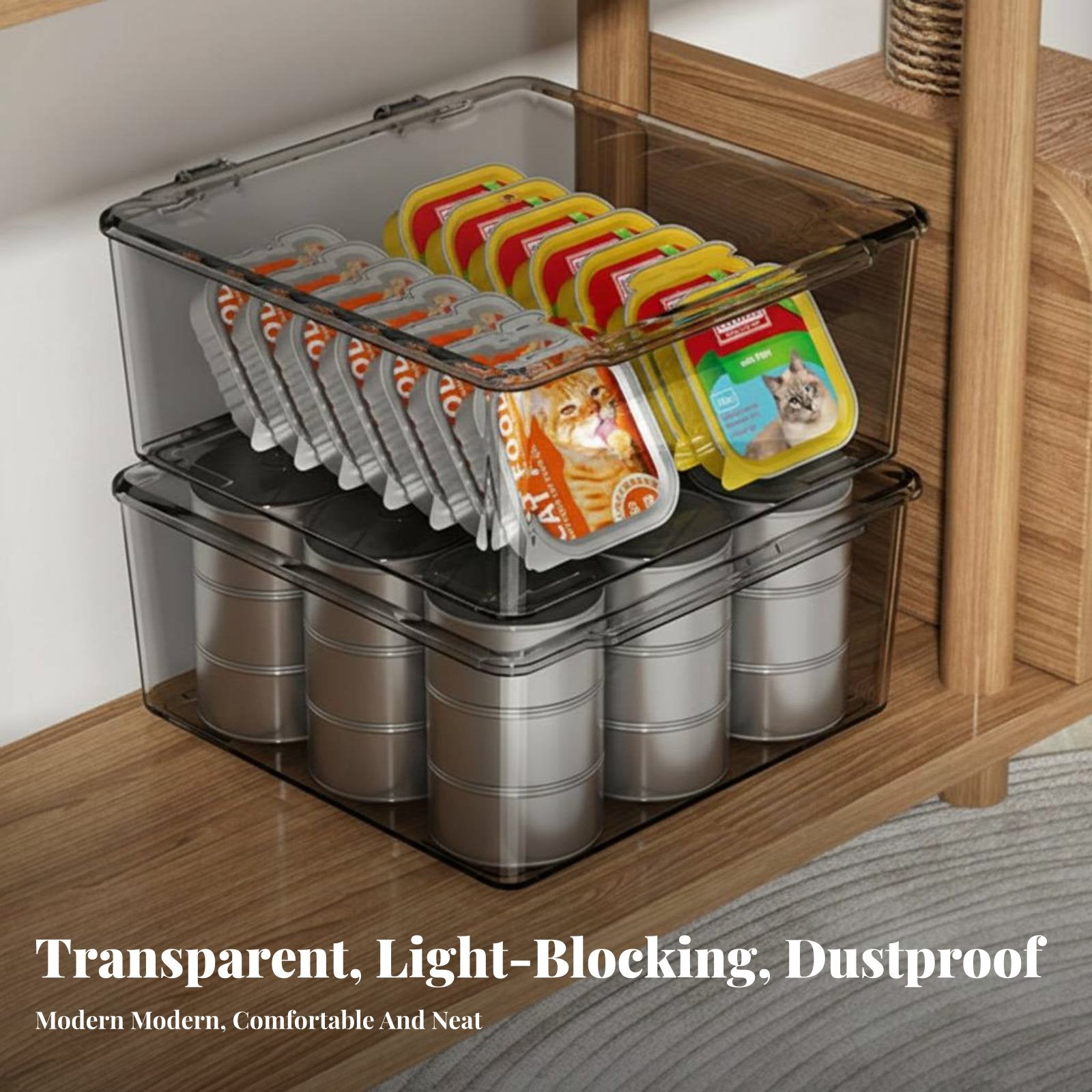 Lidded Can and Pouch holder Easy to hygienic pet Supply Container long-lasting