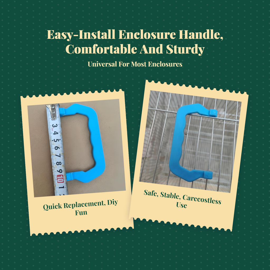 Pet enclosure Handle, Plastic Replacement Carry Handle, Easy to Install for avian, hare, cat, and dog enclosures. Portable and removable accessory.