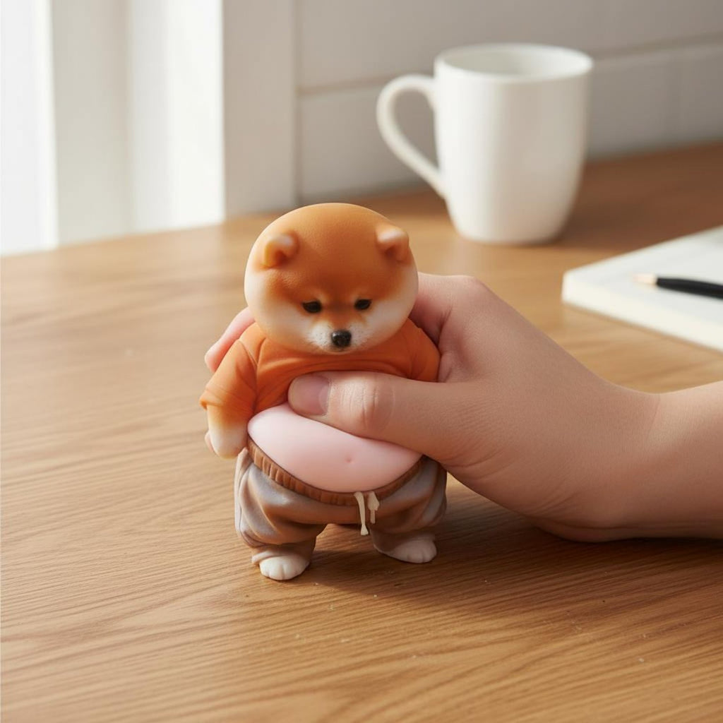 3D Dog Belly Sticker Shock Absorbent Compressible Shiba Inu Bumper Easy To