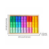 Rainbow Acrylic Blocks Bright Colors Translucent Building Cubes Sensory Development Translucent Stacking Blocks for Preschoolers, Classroom, Playroom