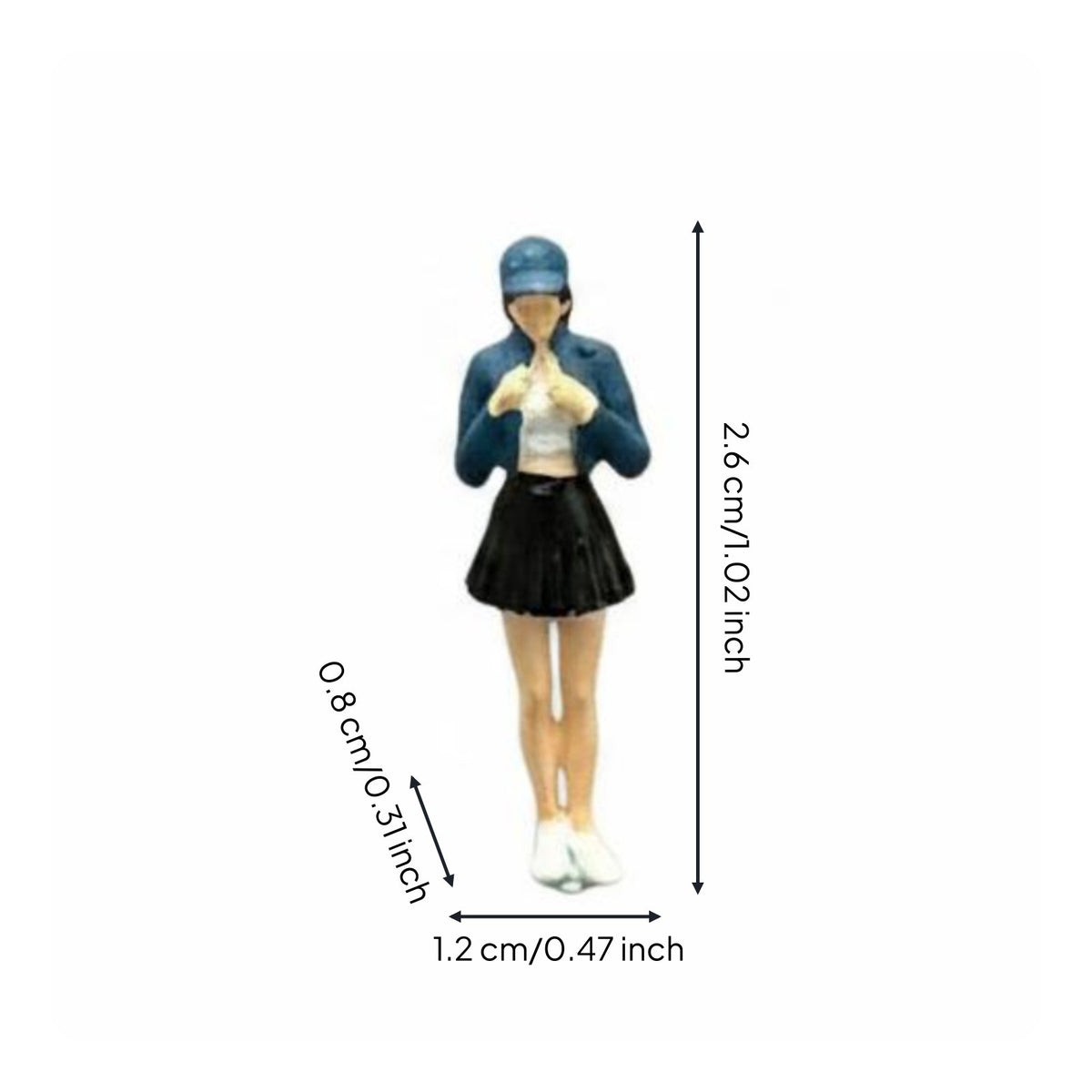 1/64 Miniature Woman Figurine Realistic Details Painted Resin Figurine Collectible Miniature Figure Ornament for Desk