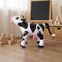 Inflatable Cow PVC Cartoon Cow Toy Black and White