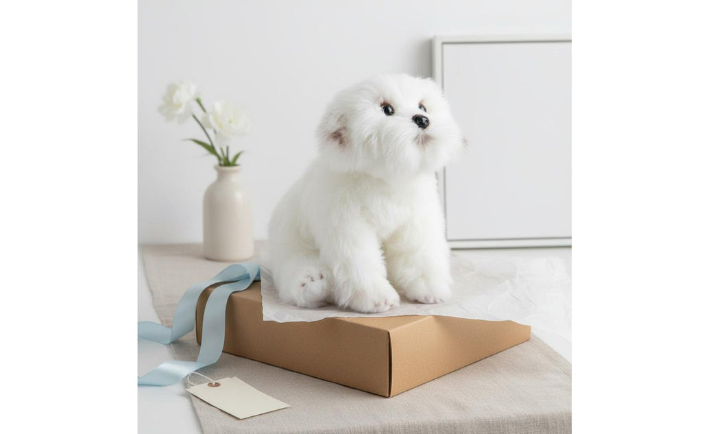 Maltese Soft Toy Dog Soft Home Decoration Cuddly