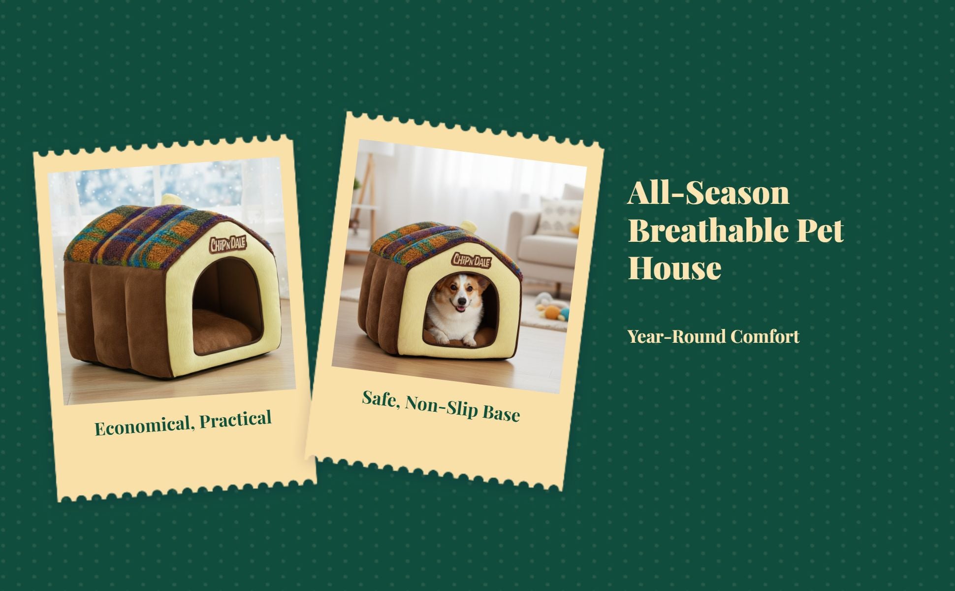 Insulated pet house with removable indoor bed