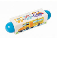Rotating Cube Brainteaser Rounded Ends Wooden Grasping Toy Graspable for Infants