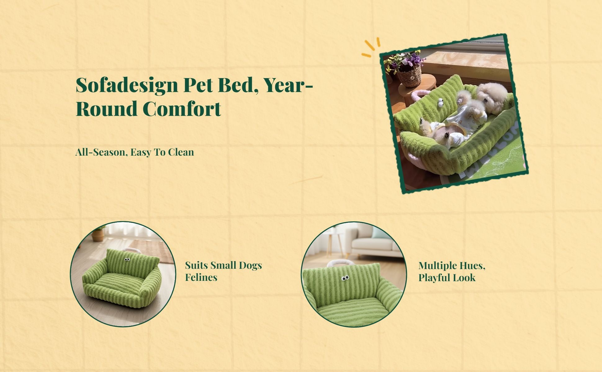 Washable calming bed for small pets