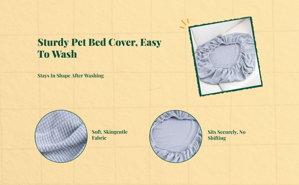 Dog Bed Cover, cleanable Protector, Universal Pet Sofa Cover for Dogs and felines, Easy to detachable, Suitable for All Seasons