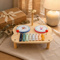 Four-in-Single Drum and Xylophone Toy Early Education Young Child Xylophone Drum