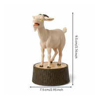 Screaming Goat Figure Desk Decor Expressive Caprine Book Desktop Decoration Novelty Gift Set for Bookshelf