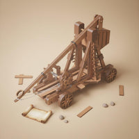 DIY Wooden Trebuchet Kit Detachable Design Counterweight Model Kit for Teens