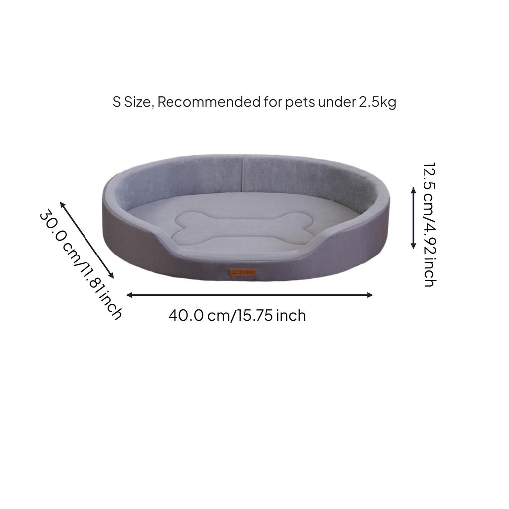 Orthopedic pet bed, washable cover