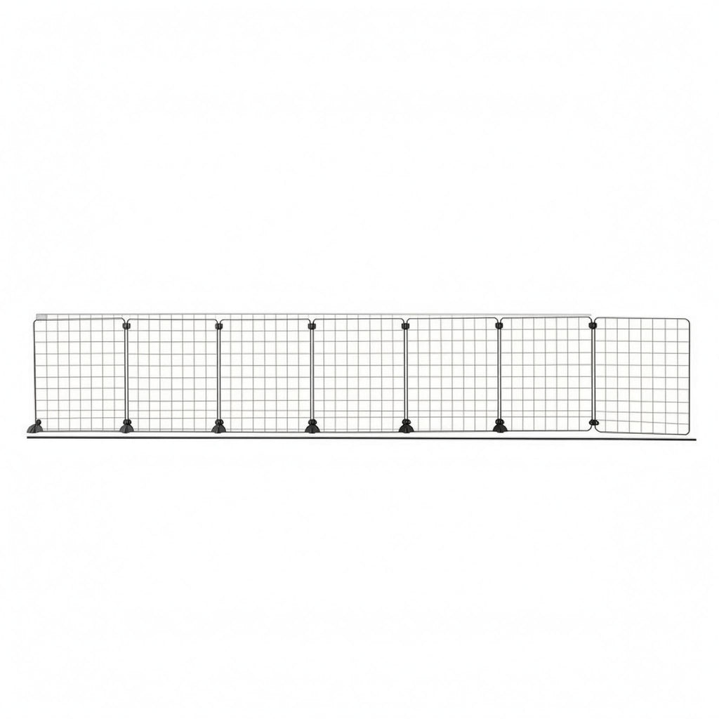 Folding Dog Barrier Foldable Mesh Dog Barrier Transparent for Indoors